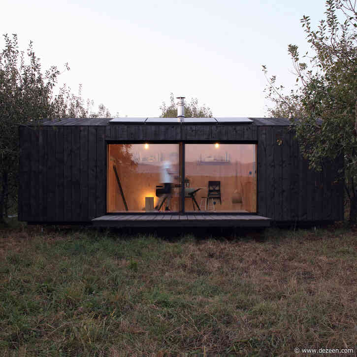 A6A constructs charred-wood off-grid cabin in Ustaritz