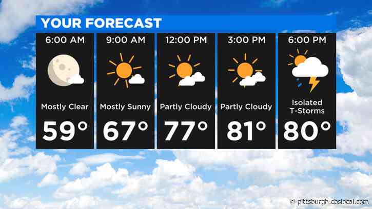Pittsburgh Weather: Warm Temperatures And Chances For Late-Day Rain