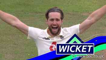 England v Pakistan: Chris Woakes traps Azhar Ali lbw for a duck