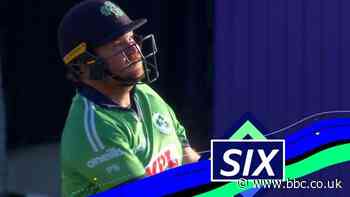 England v Ireland: Paul Stirling hits successive sixes off Saqib Mahmood