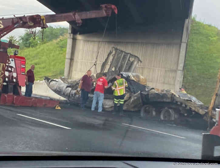 Tractor-Trailer Fire Caused Major Delays On I-95 In White Marsh Early Thursday