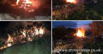 Firefighters tackle spate of deliberate wildfires in Consett area