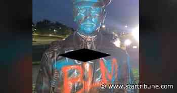 Statues at Eagan's Central Park vandalized with anti-police graffiti