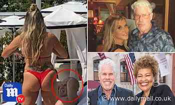 Ron Perlman, 70, grins at his thong bikini-clad girlfriend, 48
