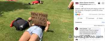 ‘I can’t teach when I’m dead.’ UGA staff, students hold die-in over reopening plans