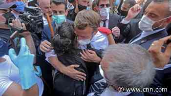 Cries of 'revolution' in streets of Beirut as Macron mobbed by crowds during visit