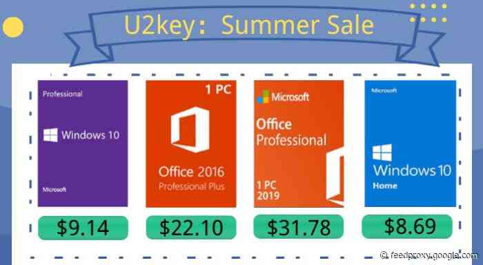 Summer Sales Windows 10 Pro with $9.14 and Office 2016 Pro with $22.10