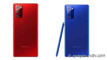 Samsung Galaxy Note 20 Getting Red, Blue Colour Variants in South Korea, Pink Variant Leaked Online
