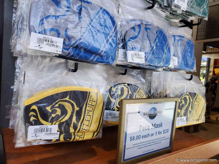 There are exclusive Harry Potter Hogwarts masks at Universal Studios Hollywood