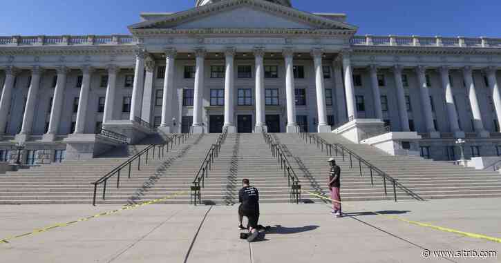 A Utah veteran kneeled for nine hours in protest at the Capitol Thursday
