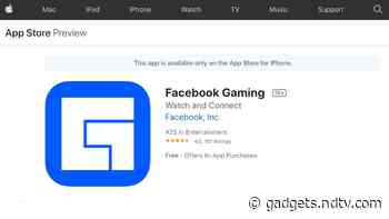 Facebook Gaming iOS App Launched Without Mini Games Section to Meet Apple App Store Policies
