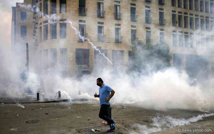 Protests turns ugly in Beirut as demonstrators take aim at political elite after massive explosion