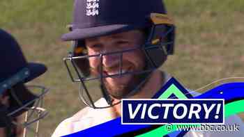 England v Pakistan: Watch Chris Woakes scores winning runs