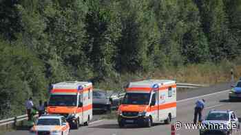 Unfall auf A7 bei Felsberg: Auto überschlägt sich - Kilometerlanger Stau - HNA.de
