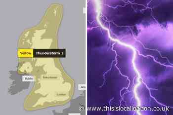 Met Office weather warning for thunderstorms extended