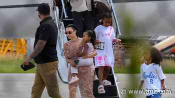 Kim Kardashian, Kanye West Arrive in Miami, Next Stop Glamping