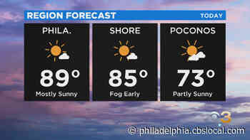 Philadelphia Weather: Temps To Reach 90s This Week As Sunshine Returns To Region - CBS Philly