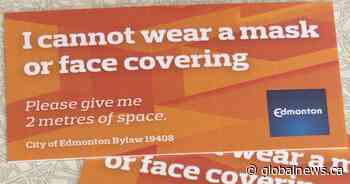 City of Edmonton offering mask bylaw exemption cards to those with conditions