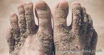 Mum's quick and simple trick for getting sand off feet on beach