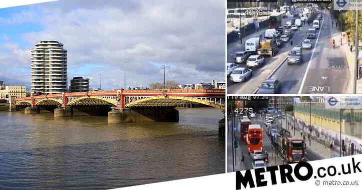 Central London grinds to a halt as Vauxhall Bridge is closed until Christmas