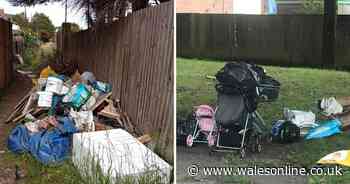 Residents disgusted as trolley loads of rubbish dumped on streets