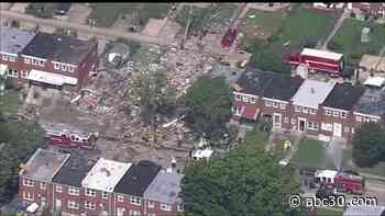 Gas explosion in Baltimore levels 3 homes; 1 killed, several injured: LIVE