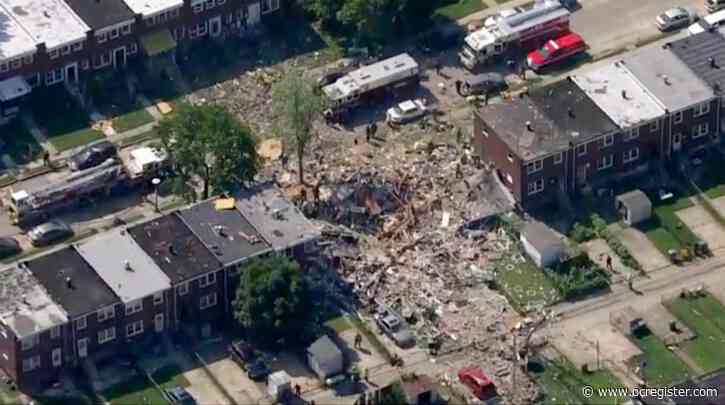 Gas explosion levels 3 Baltimore homes; 1 dead, 1 trapped