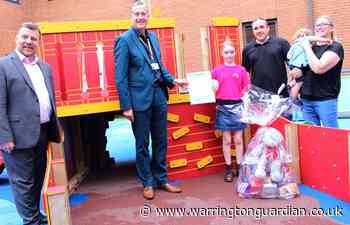 Macy Owen receives hospital award for rainbow fundraiser