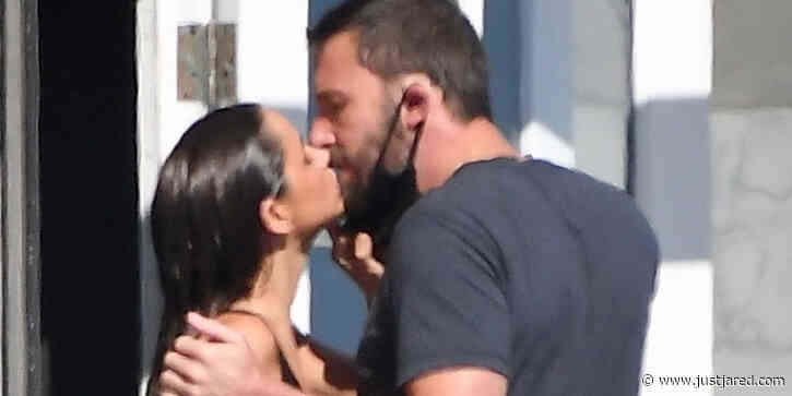 Ana de Armas Pulls Down Ben Affleck's Mask To Kiss Him On The Set of Her New Movie