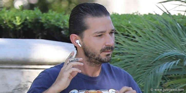 Shia LaBeouf Runs Past The Roses During Daily Jog in LA