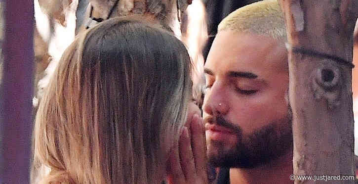 Maluma Packs on the PDA with Mystery Woman in NYC
