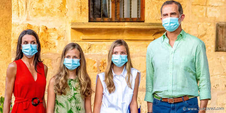 Spanish Royal Family Wears Masks To Tour Historic Town After Princess Sofia Injures Knee