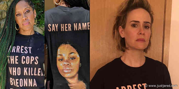 Celebs Mark 150 Days Since Breonna Taylor's Murder by Supporting T-Shirt Campaign