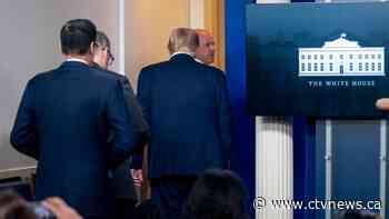 Trump abruptly escorted from briefing after shooting near White House