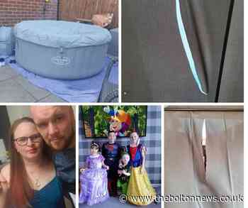 Vandals slash hot tub and gazebo at family home in Breightmet