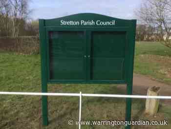 Barratt Homes funds noticeboard for Stretton Parish Council