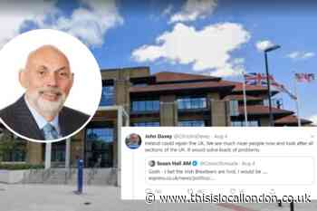 Bexley councillor under fire after tweeting 'Ireland could rejoin the UK'