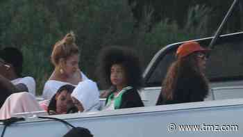 Beyonce, Tina Knowles, Blue Ivy Enjoy Boat Ride in the Hamptons
