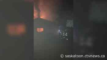 Deliberately set Saskatoon garage fire causes $30,000 in damage