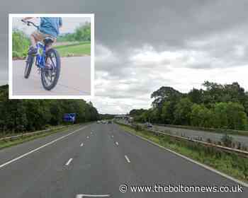 Teenager caught riding a pushbike along a stretch of motorway - The Bolton News
