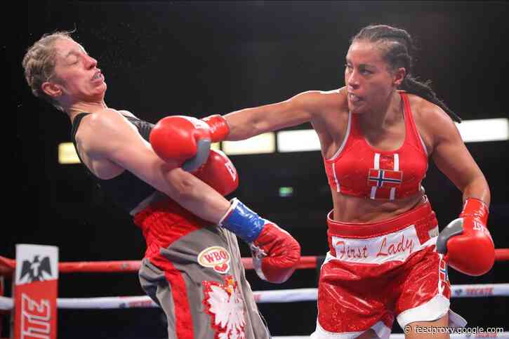 Cecilia Brækhus defends against Jessica McCaskill this Saturday, Aug.15 on DAZN