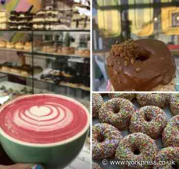 Vegan friendly doughnuts and pink coffee at Doe opening in York