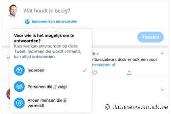 Twittergebruikers kunnen nu zelf bepalen wie op tweets reageert