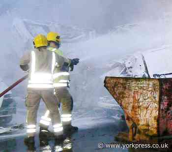 Two large fires behind York industrial estate