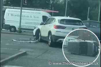 Bolton traffic builds after crash off St Peters Way