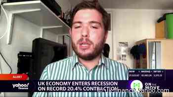 UK economy enters recession on record 20.4% contraction