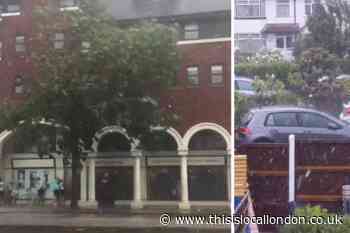 UK heatwave: Footage shows 'crazy storm' in SW London