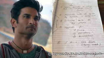 Sushant Singh Rajput's dairy reveals his preparation for his character in 'Kedarnath'