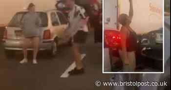 Party on the M5 – people trapped dance on carriageway during storm