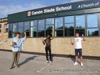A-LEVEL RESULTS DAY: Canon Slade stages socially distanced celebrations